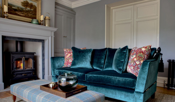 Ambassador sofa in Linwood velvet