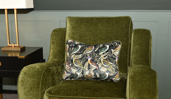 Delcor-bespoke-luxury-chair-meticulously handcrafted in Britain-choose from over 10,000 fabrics-including velvets-leathers-vast array of patterned and plain materials-available in a broad spectrum of colours-including grey-cream-blue-purple-red-green-and more-each piece showcases timeless design and comfort.