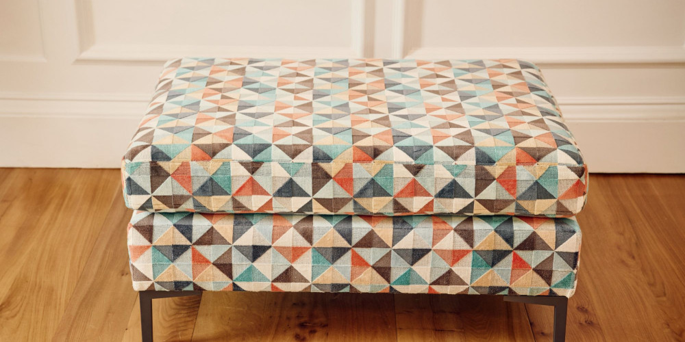 The Metro footstool from Delcor. Modern sleek design